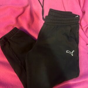 Puma Women’s Black Sweatpants with Logo
